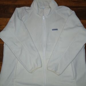 Womens 3X Plus Size Fleece Beige Coloumbia Zip Up Jacket